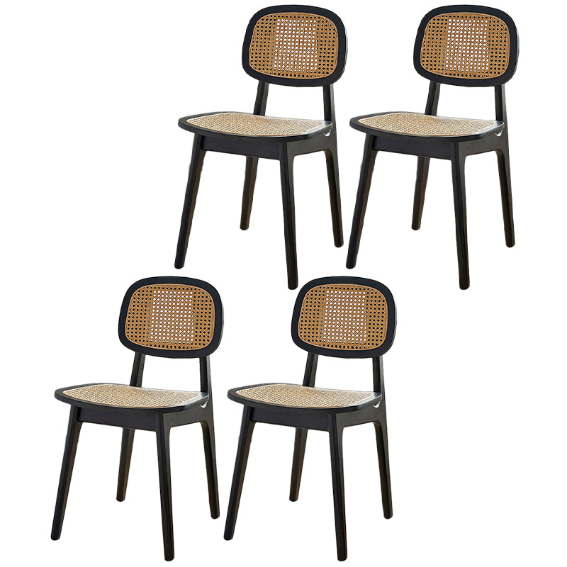 Armless Dining Chairs Modern Wooden Side Chairs for Dining Room