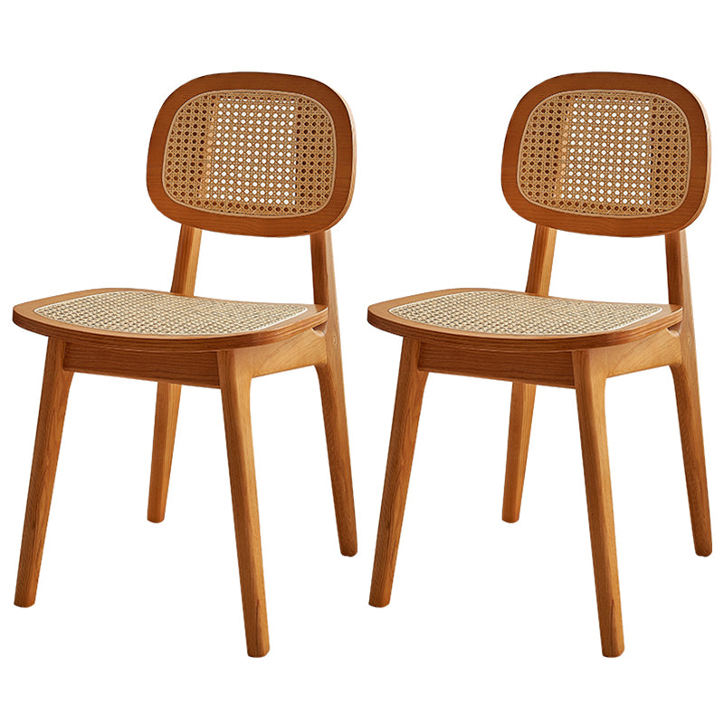 Armless Dining Chairs Modern Wooden Side Chairs for Dining Room