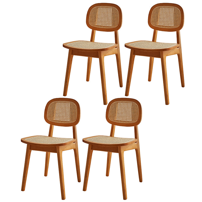 Armless Dining Chairs Modern Wooden Side Chairs for Dining Room