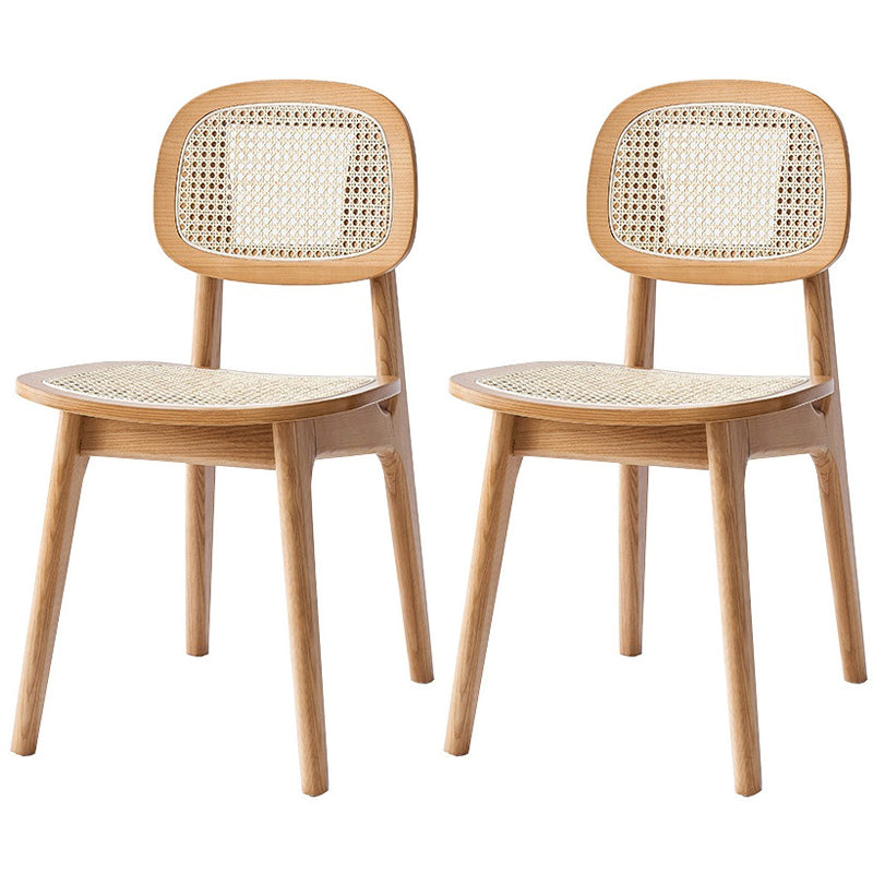 Armless Dining Chairs Modern Wooden Side Chairs for Dining Room