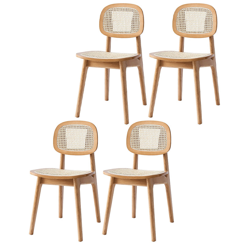 Armless Dining Chairs Modern Wooden Side Chairs for Dining Room