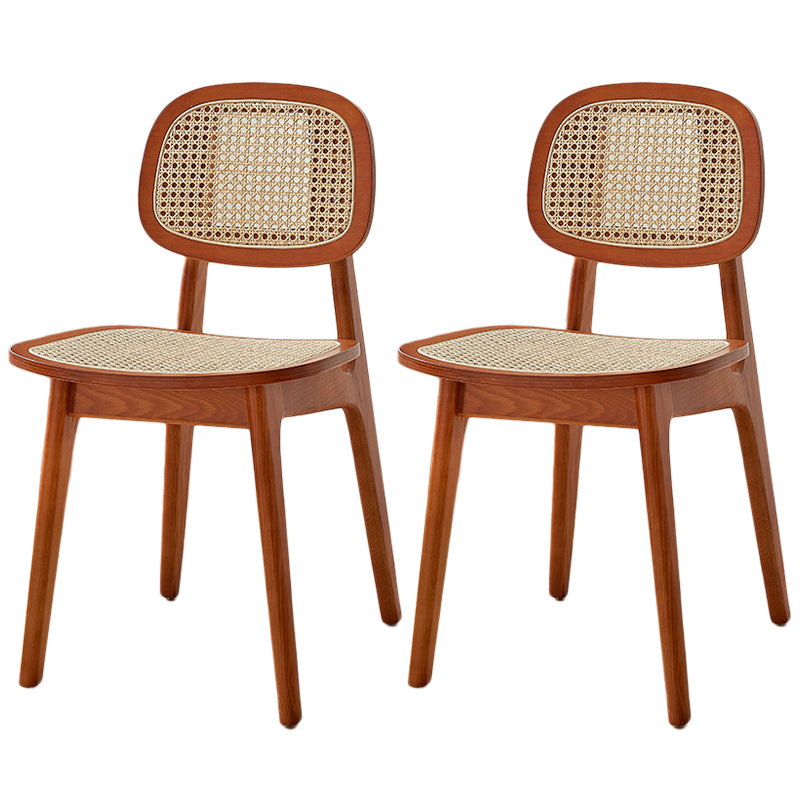 Armless Dining Chairs Modern Wooden Side Chairs for Dining Room