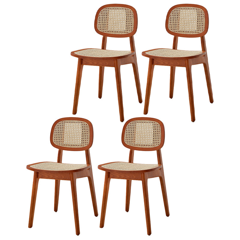 Armless Dining Chairs Modern Wooden Side Chairs for Dining Room