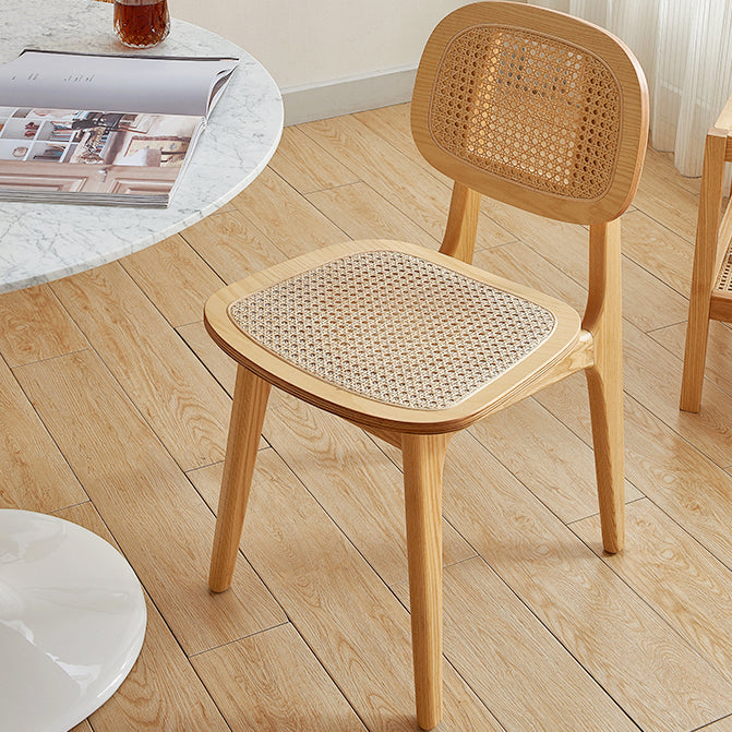 Armless Dining Chairs Modern Wooden Side Chairs for Dining Room