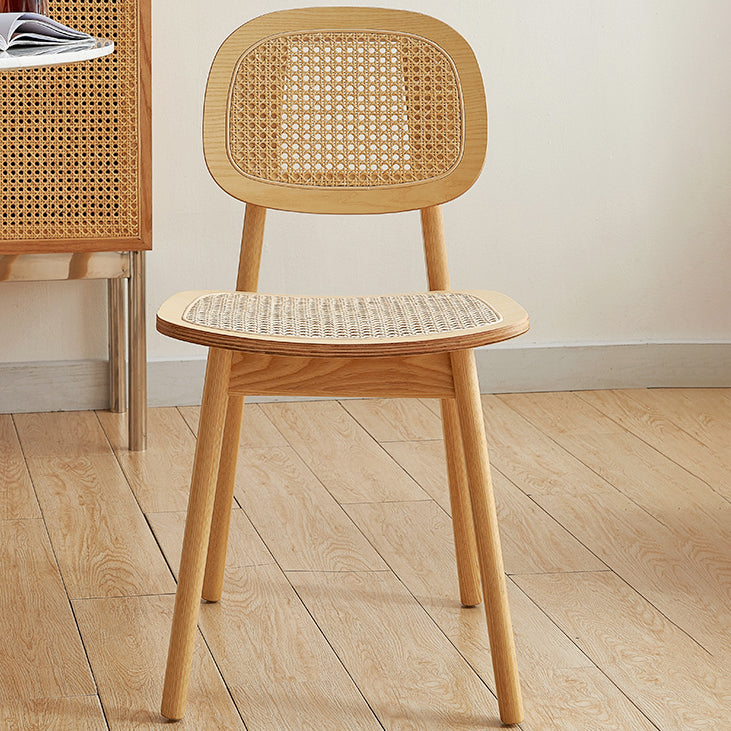 Armless Dining Chairs Modern Wooden Side Chairs for Dining Room