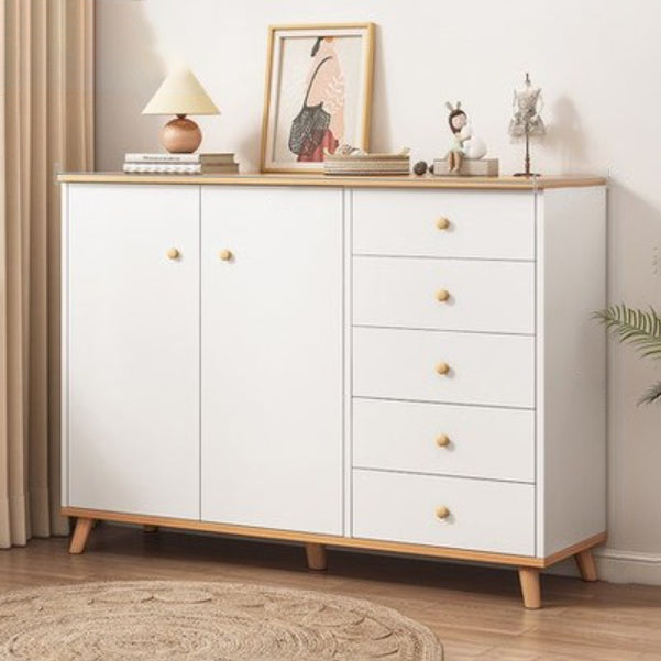 Modern Engineered Wood Sideboard Simple Buffet Table with Drawer for Living Room