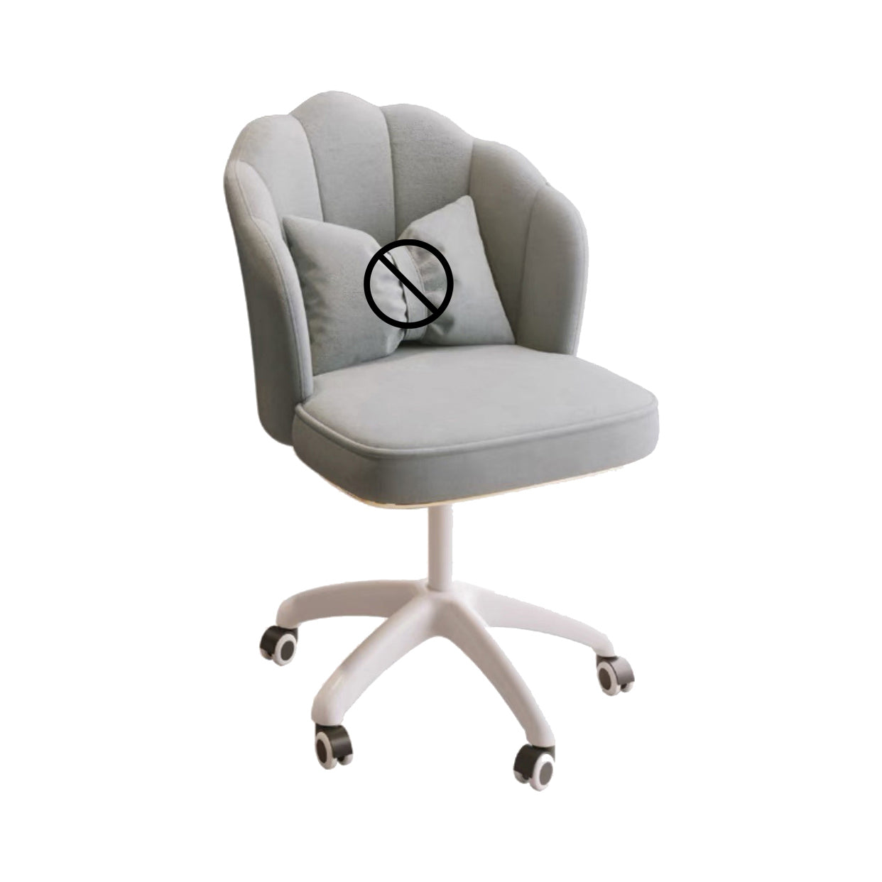 Armless Office Chair with Wheels Modern Task Chair with Low Back