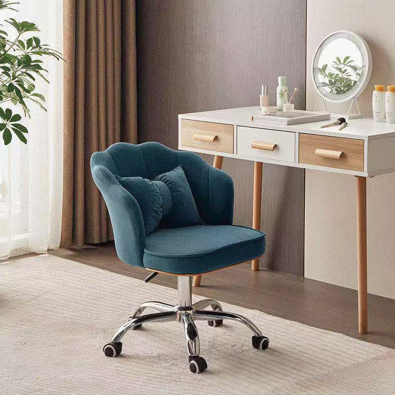 Armless Office Chair with Wheels Modern Task Chair with Low Back