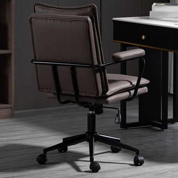 Swivel Computer Desk Chair with Padded Arms Black Frame Modern Office Chair