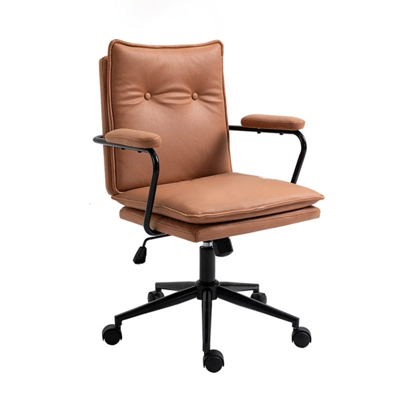 Swivel Computer Desk Chair with Padded Arms Black Frame Modern Office Chair