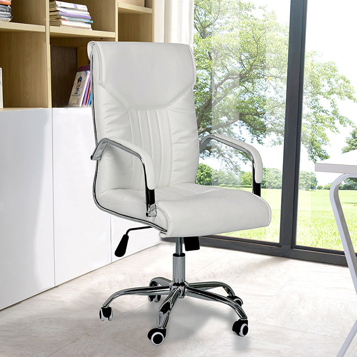 Modern Executive Computer Chair with Wheels Swivel Office Chair with Padded Arms
