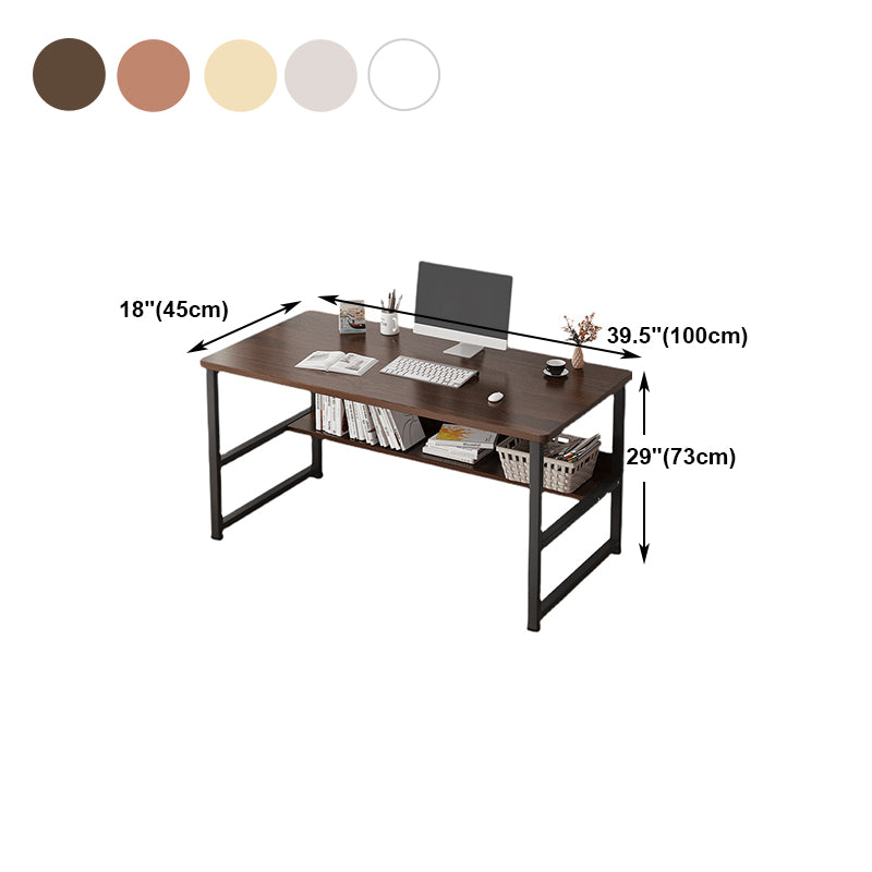 Industrial Style Home Office Desk Wooden Rectangular Writing Desk