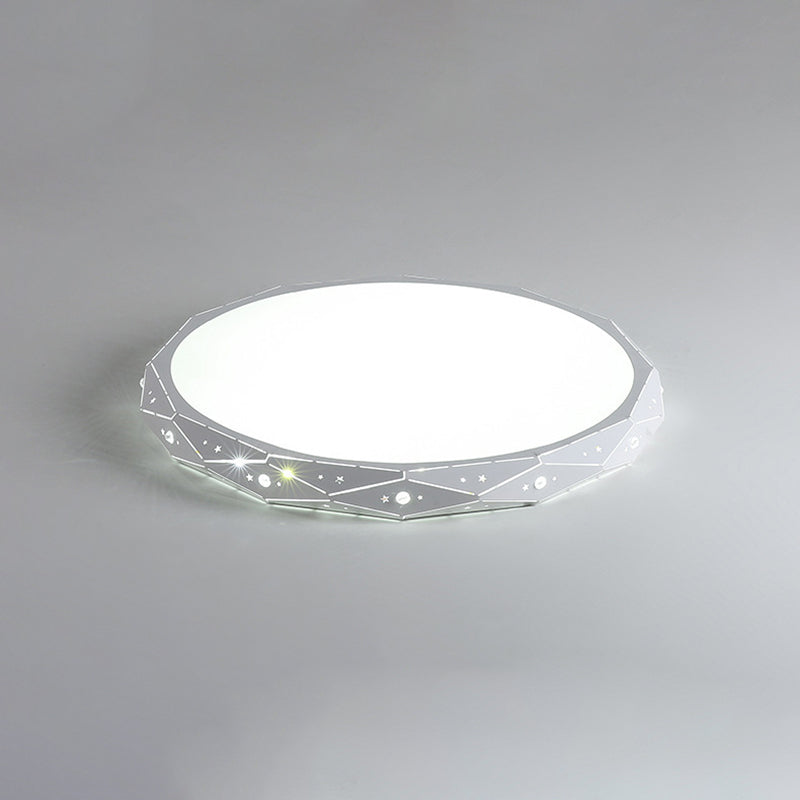 Modern Style Circle Shape Ceiling Light Metal 1 Light Ceiling Light for Dining Room