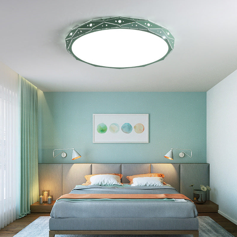 Modern Style Circle Shape Ceiling Light Metal 1 Light Ceiling Light for Dining Room