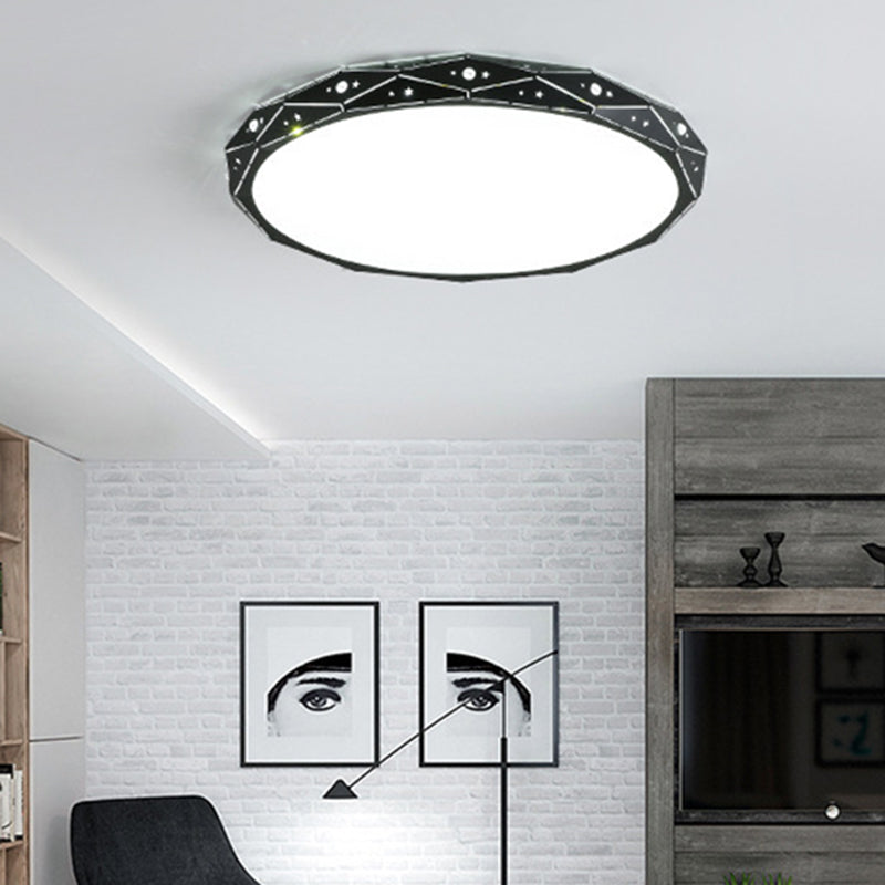 Modern Style Circle Shape Ceiling Light Metal 1 Light Ceiling Light for Dining Room