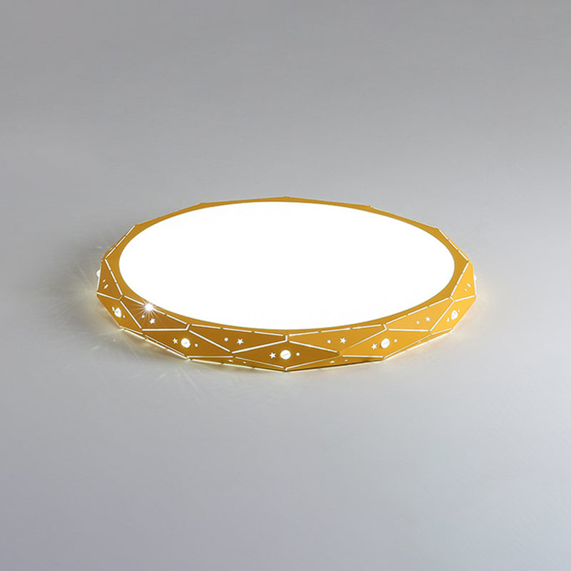 Modern Style Circle Shape Ceiling Light Metal 1 Light Ceiling Light for Dining Room