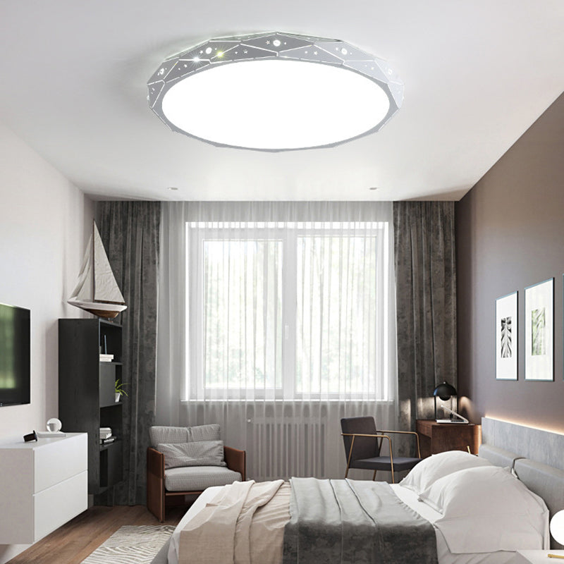 Modern Style Circle Shape Ceiling Light Metal 1 Light Ceiling Light for Dining Room