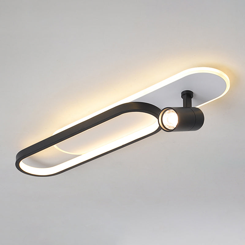 Modern Style Strip Ceiling Light Metal Multi Light Track Flush Mount Light for Living Room