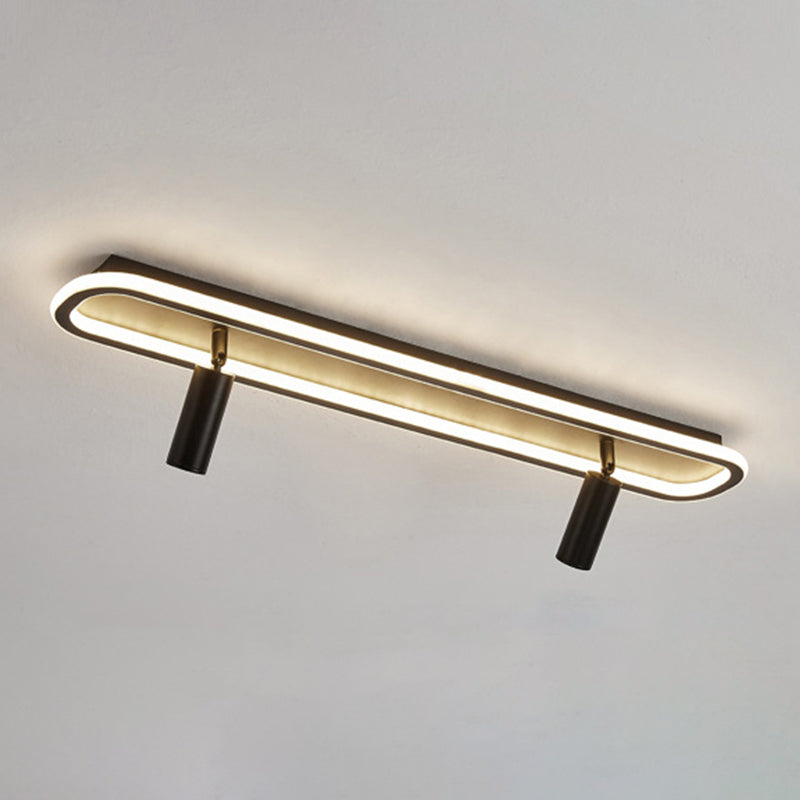 Modern Strip Ceiling Light Metal Multi Light Track Flush Mount Light for Cloakroom