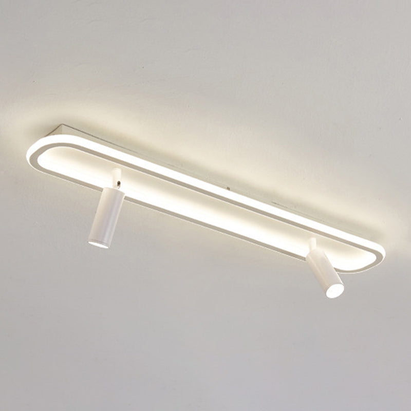 Modern Strip Ceiling Light Metal Multi Light Track Flush Mount Light for Cloakroom