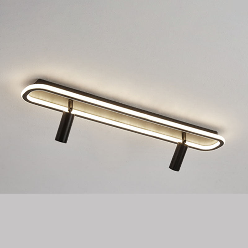 Modern Strip Ceiling Light Metal Multi Light Track Flush Mount Light for Cloakroom