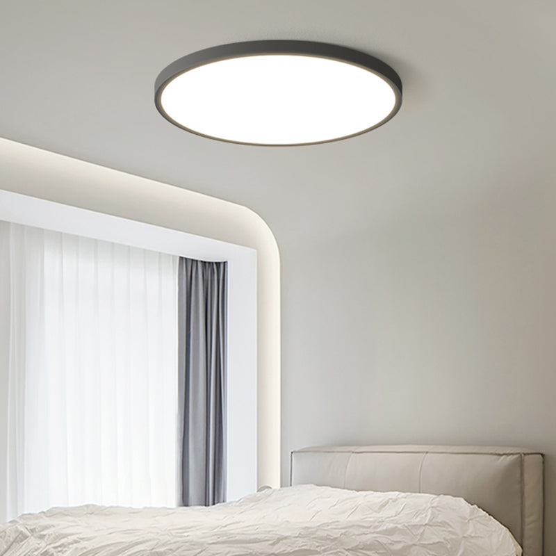 Metal Circular Flush Mount Ceiling Lamp Modern Style LED Ceiling Mount Light for Bedroom