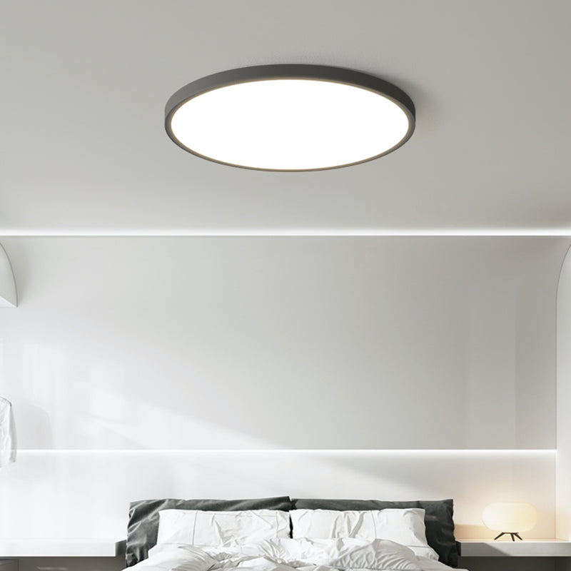 Metal Circular Flush Mount Ceiling Lamp Modern Style LED Ceiling Mount Light for Bedroom