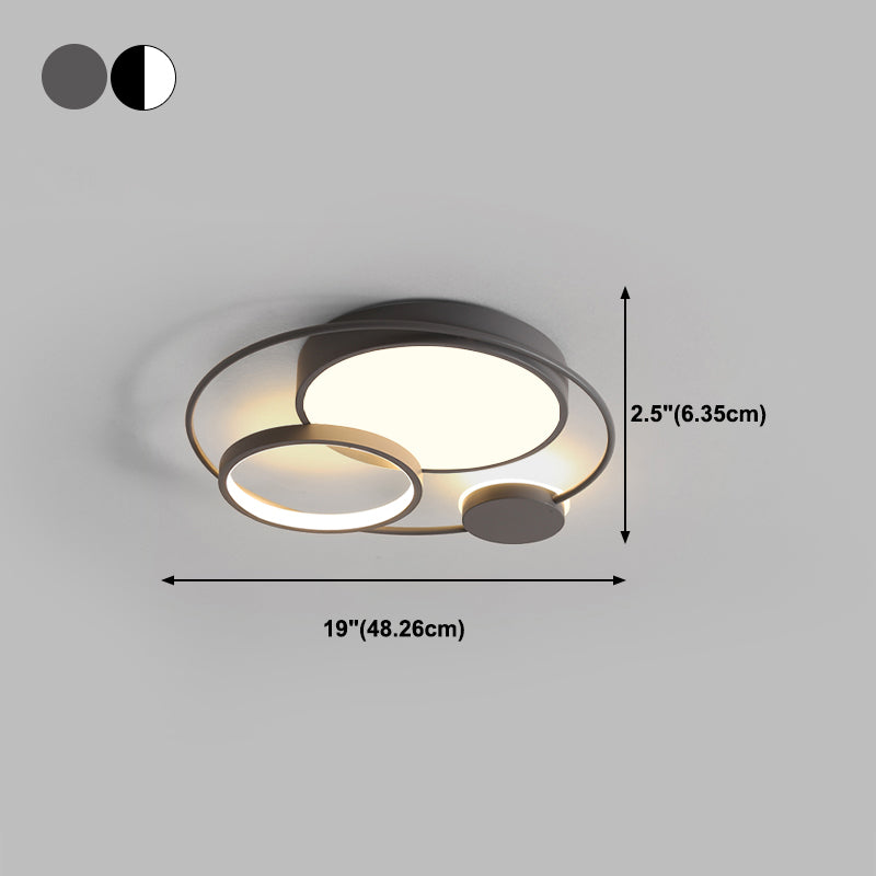 Modern Style Geometry Shape Ceiling Light Fixtures Metal 3 Light Ceiling Mounted Lights