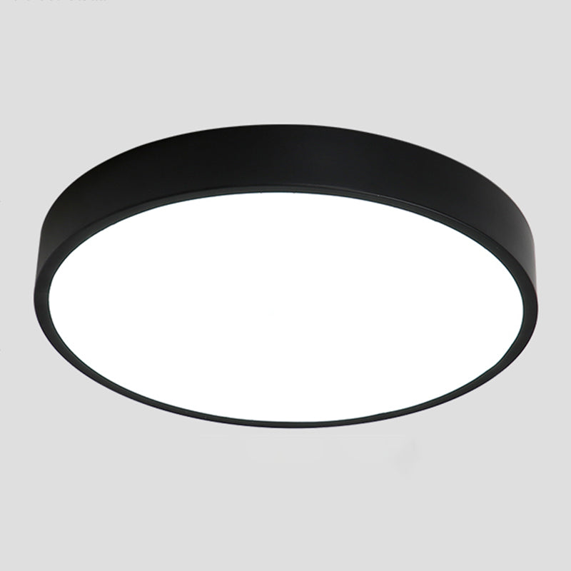 Metal Round Shape Flush Ceiling Light Modern Style 1-Light Flush Ceiling Light Fixtures