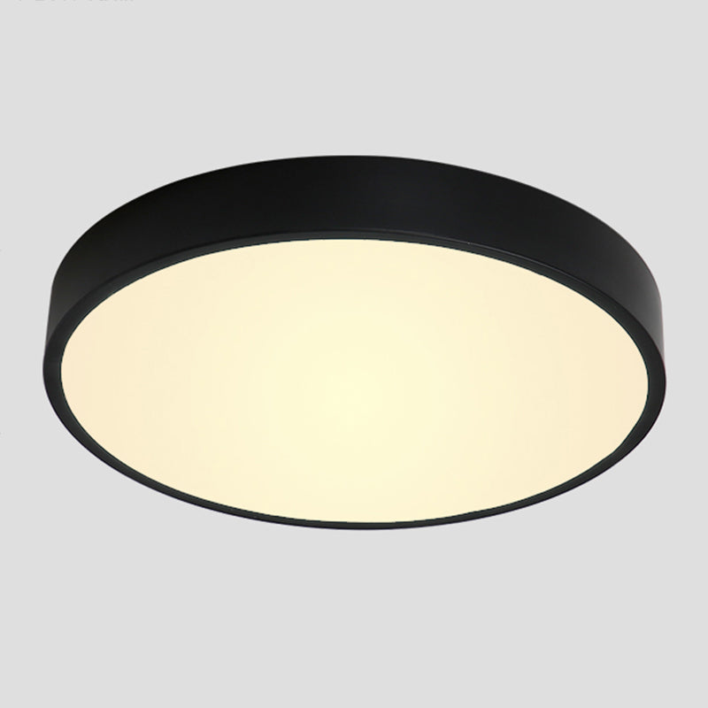 Metal Round Shape Flush Ceiling Light Modern Style 1-Light Flush Ceiling Light Fixtures