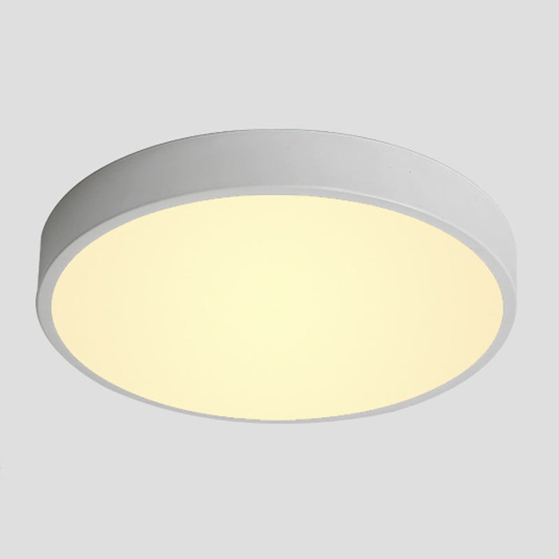 Metal Round Shape Flush Ceiling Light Modern Style 1-Light Flush Ceiling Light Fixtures