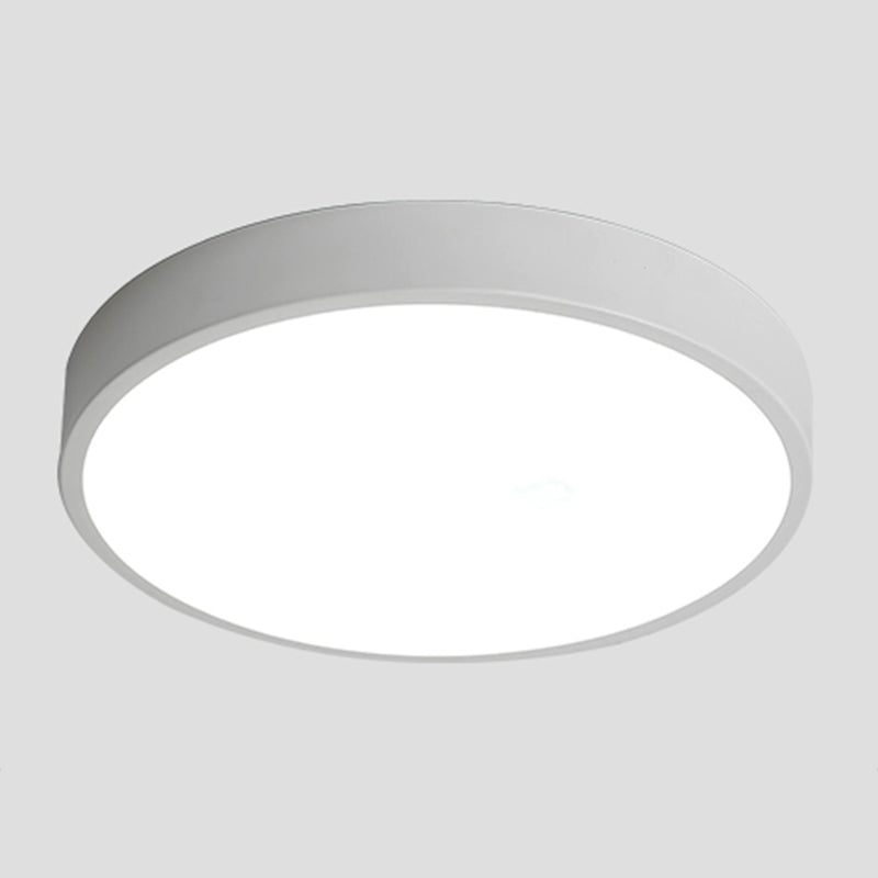 Metal Round Shape Flush Ceiling Light Modern Style 1-Light Flush Ceiling Light Fixtures