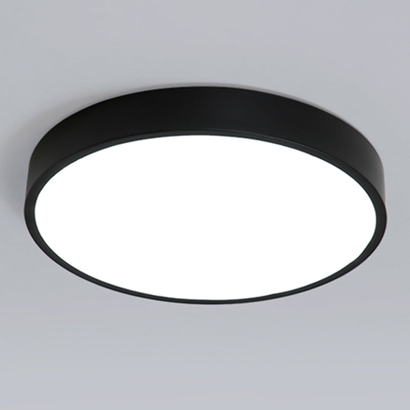 Metal Round Shape Flush Ceiling Light Modern Style 1-Light Flush Ceiling Light Fixtures