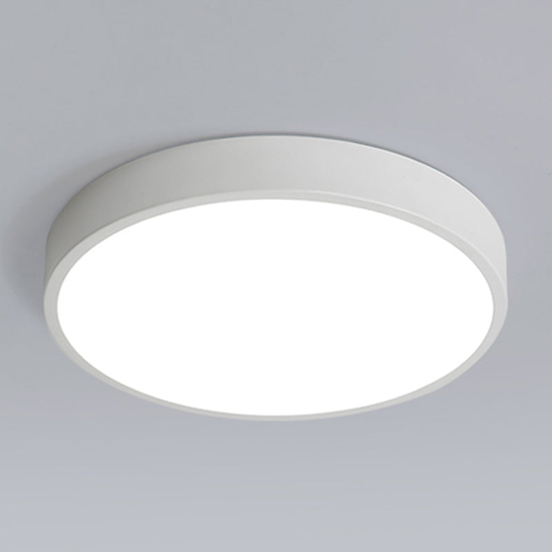 Metal Round Shape Flush Ceiling Light Modern Style 1-Light Flush Ceiling Light Fixtures