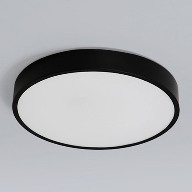 Metal Round Shape Flush Ceiling Light Modern Style 1-Light Flush Ceiling Light Fixtures