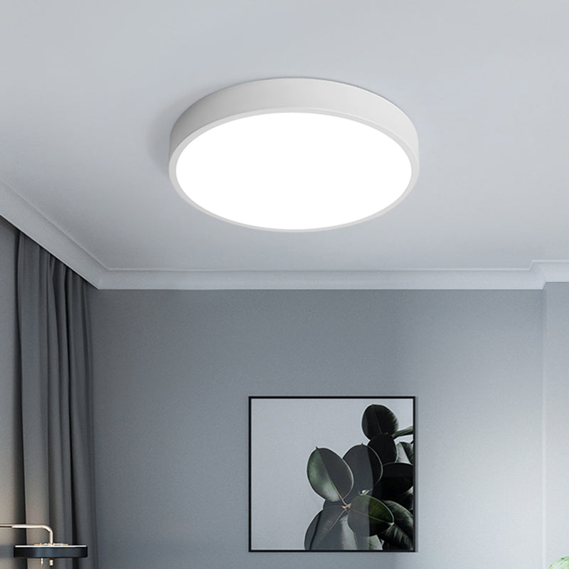 Metal Round Shape Flush Ceiling Light Modern Style 1-Light Flush Ceiling Light Fixtures