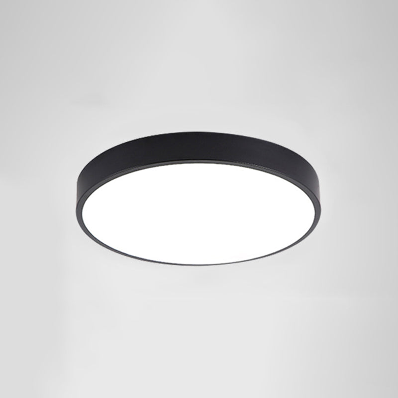 Modern Style Circle Shape Ceiling Light Metal 1 Light Ceiling Lighting for Living Room