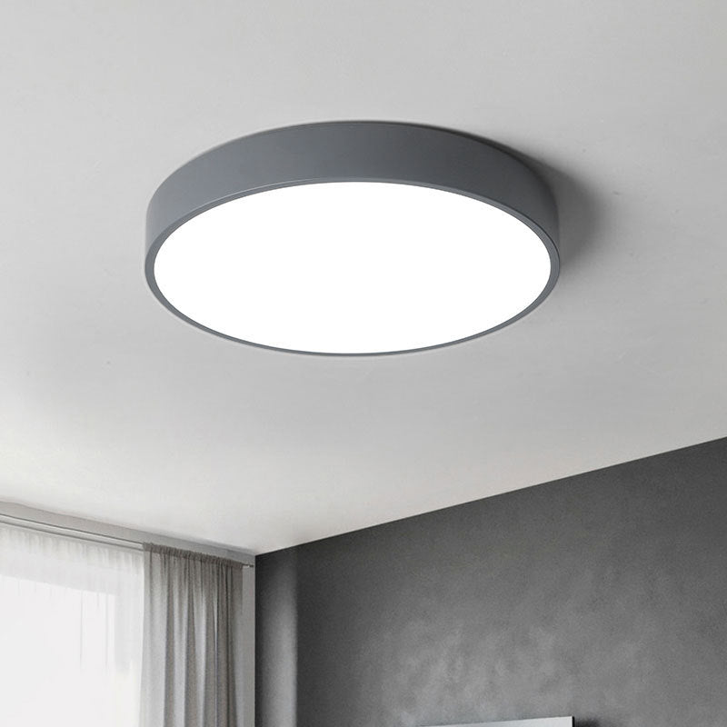 Modern Style Circle Shape Ceiling Light Metal 1 Light Ceiling Lighting for Living Room