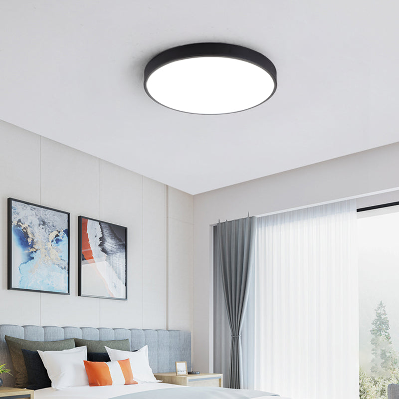 Modern Style Circle Shape Ceiling Light Metal 1 Light Ceiling Lighting for Living Room