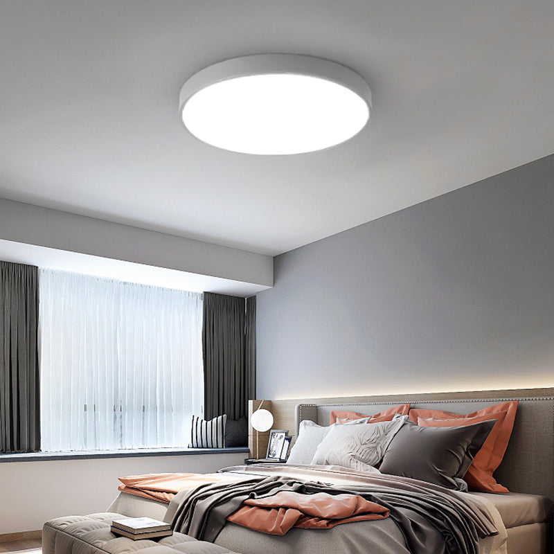 Modern Style Circle Shape Ceiling Light Metal 1 Light Ceiling Lighting for Living Room