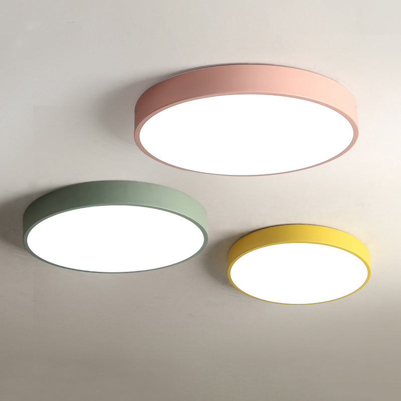 Modern Style Circle Shape Ceiling Light Metal 1 Light Ceiling Lighting for Restaurant