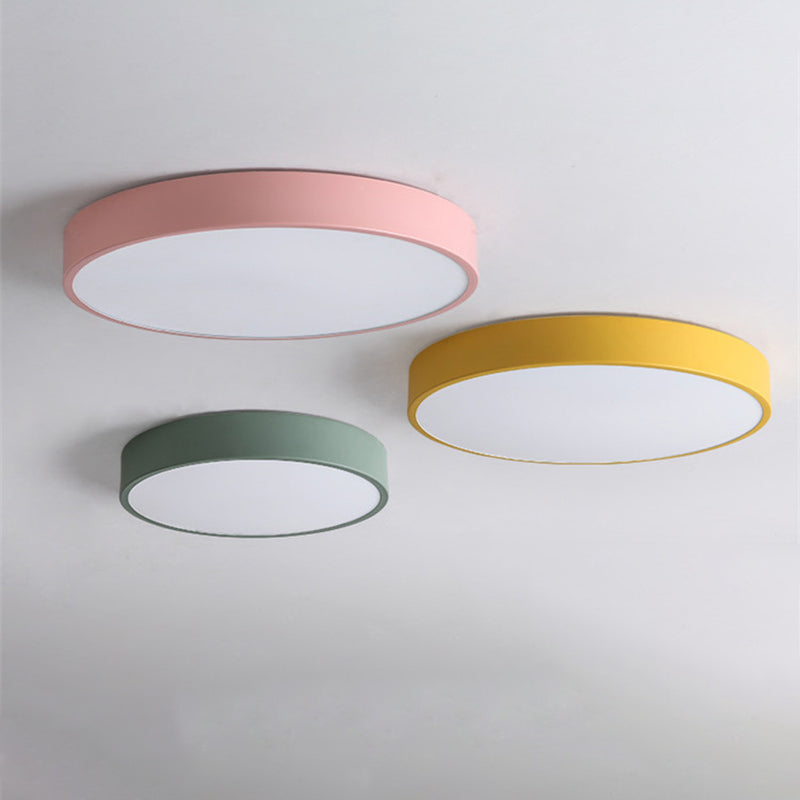 Modern Style Circle Shape Ceiling Light Metal 1 Light Ceiling Lighting for Restaurant