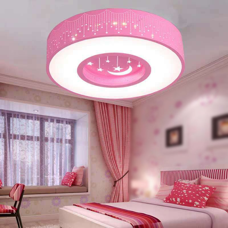 Modern Style Circle Shape Ceiling Light Metal 1 Light Ceiling Lighting for Children's Room