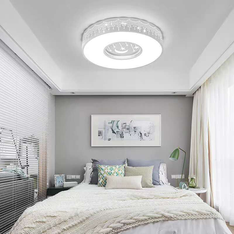 Modern Style Circle Shape Ceiling Light Metal 1 Light Ceiling Lighting for Children's Room