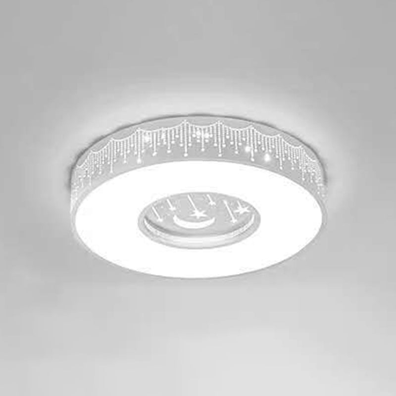 Modern Style Circle Shape Ceiling Light Metal 1 Light Ceiling Lighting for Children's Room