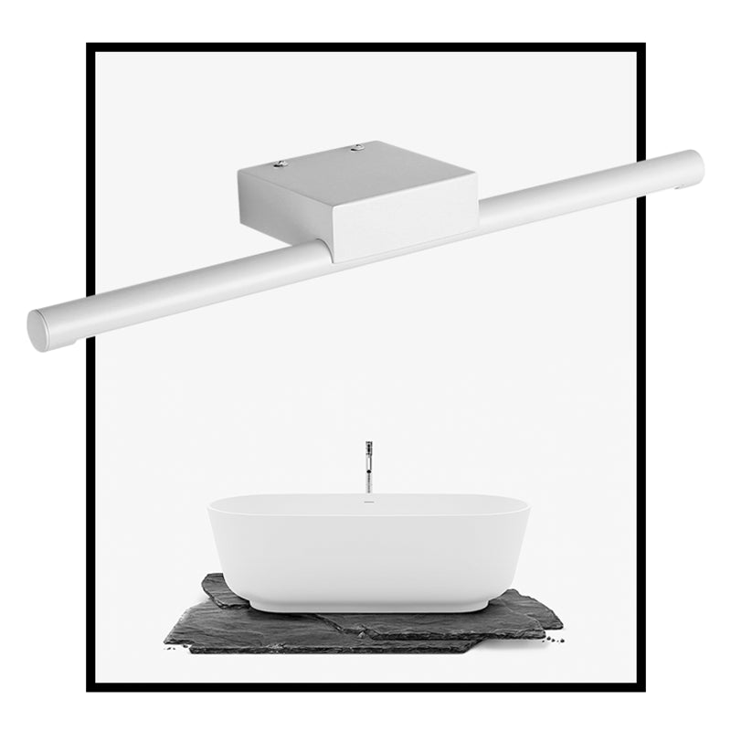 Linear Shape Contemporary Vanity Light Metal 1 Light LED Mirror Light for Bathroom