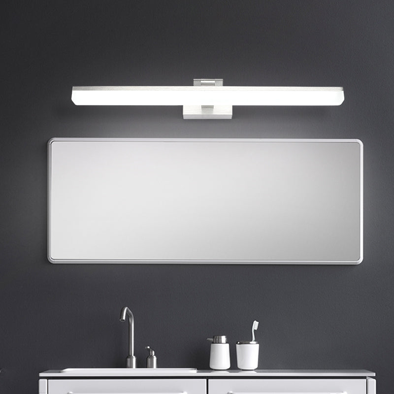 Metal Linear Shape Mirror Wall Light Modern 1-Light Mirror Wall Mount Light