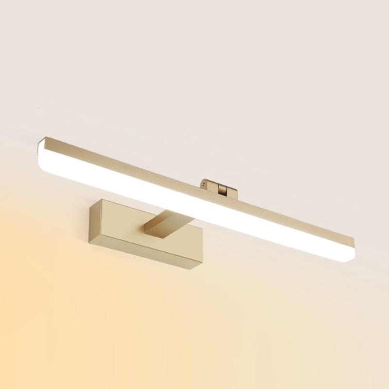 Metal Linear Shape Mirror Wall Light Modern 1-Light Mirror Wall Mount Light