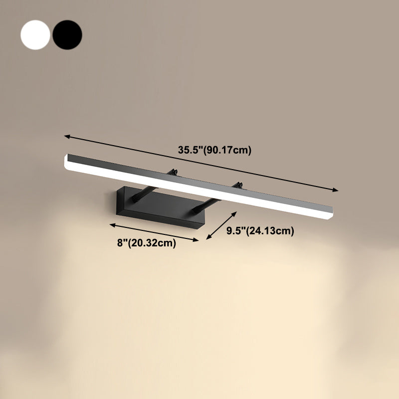 Forma de pared de espejo lineal de forma de metal luz de pared moderna de 1 luz del brazo espejo de la pared de la pared del espejo de la pared