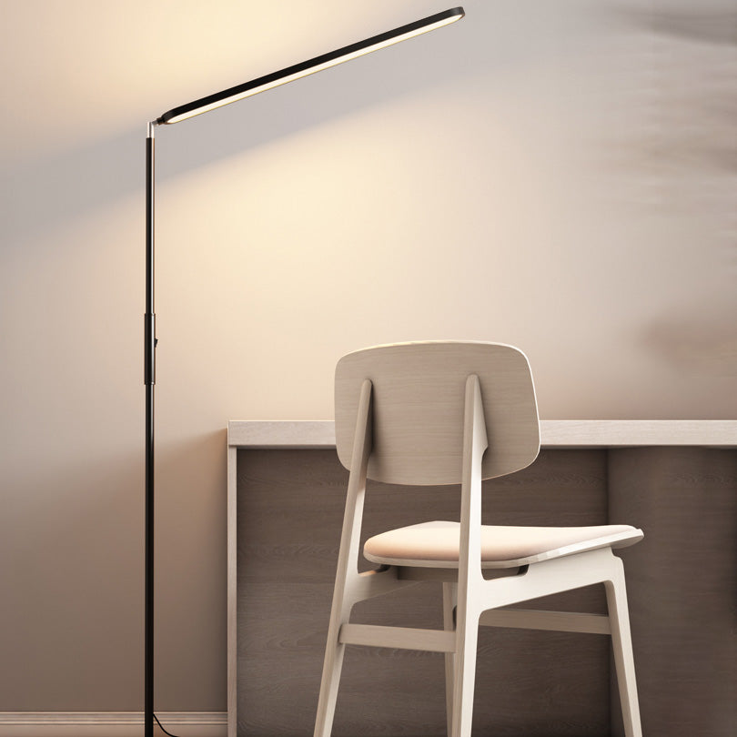 Linear Shape Metal Floor Lighting Contemporary Style 1 Light Floor Lamp